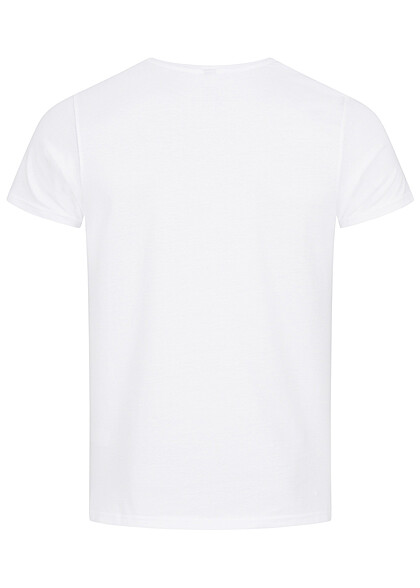 Seventyseven Lifestyle Herren T-Shirt mit Logo Print weiss schwarz