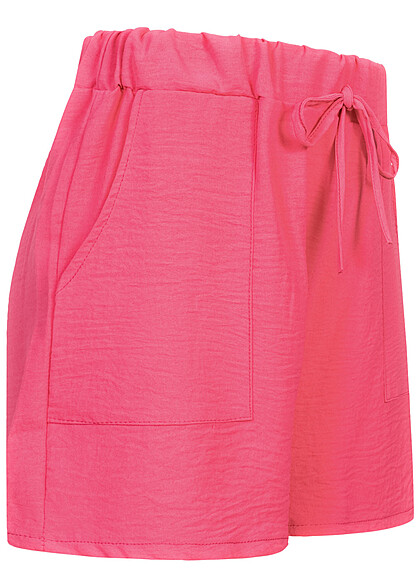 Cloud5ive Damen Musselin Shorts m. aufgesetzten Taschen pink