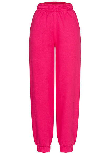 Urban Classics Dames Hoge taille joggingbroek met zakken roze