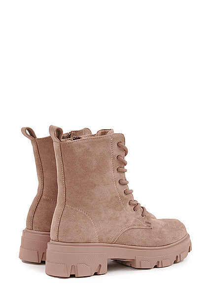 Cloud5ive Dames Schoenen Laarzen van imitatieleer met rits donker beige bruin