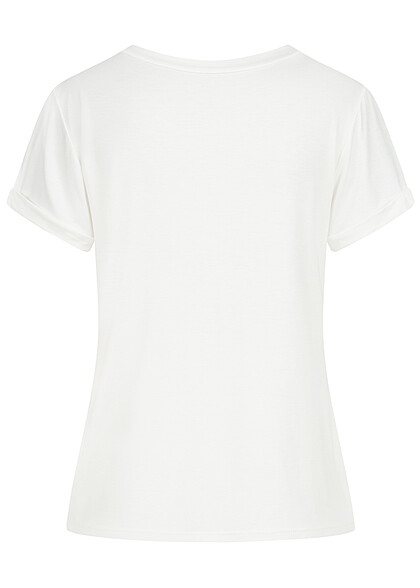 Cloud5ive Dames Viscose T-shirt met Choose Happy-opdruk wit