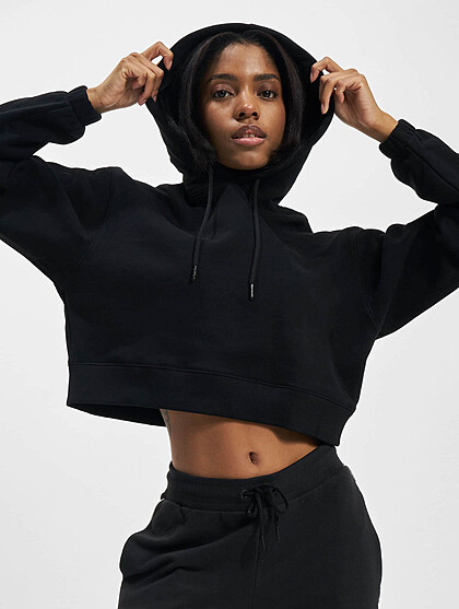 Calvin Klein Jeans Damen Hoodie mit Two Tone Monogram Logo Print schwarz weiss