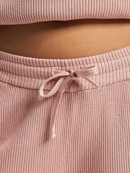 Karl Kani Damen Chino Hose mit Signature Logo-Stitching rosa