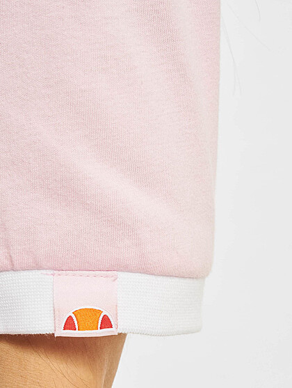 Ellesse Damen Cropped T-Shirt mit Logo Stitch und Rundhals rosa