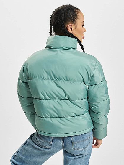 Fubu Damen Signature Jacke Steppjacke mit Zipper und 2-Pockets grn