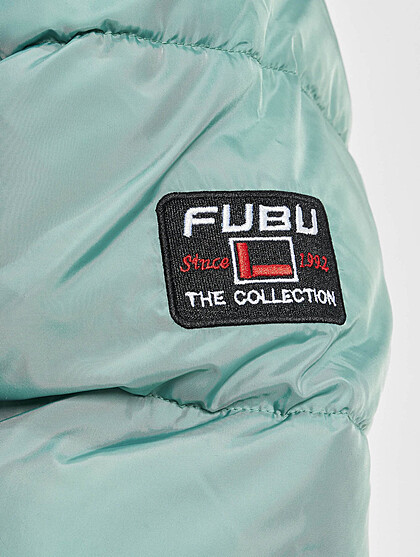 Fubu Damen Signature Jacke Steppjacke mit Zipper und 2-Pockets grn