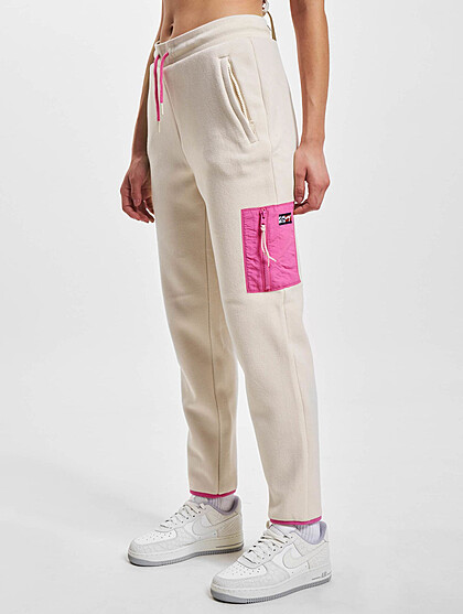 Tommy Jeans Damen Sweatpants Jogginghose mit Zip-Pocket und Tunnelzug beige rosa