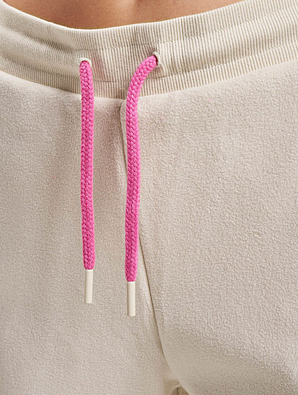 Tommy Jeans Damen Sweatpants Jogginghose mit Zip-Pocket und Tunnelzug beige rosa