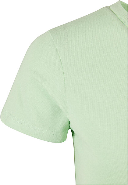 Karl Kani Damen Classic T-Shirt mit Rundhals und Logo-Stitching mint grün