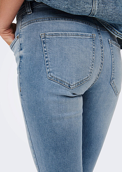 JDY by ONLY Dames NOOS Skinny fit jeans in gewassen en used look blauw