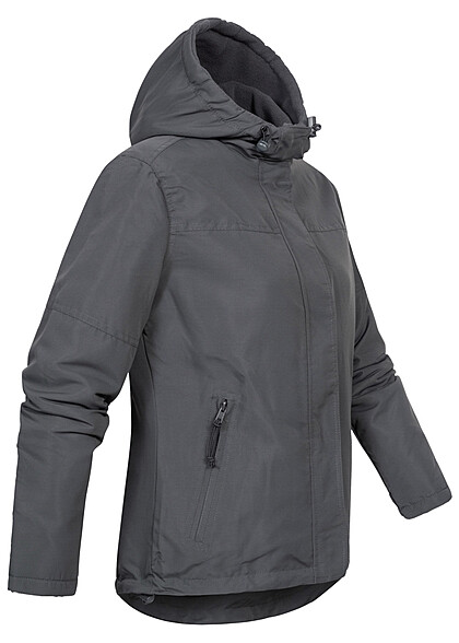 Brandit Dames Overgangsjack Windbreaker met rits en capuchon grijs