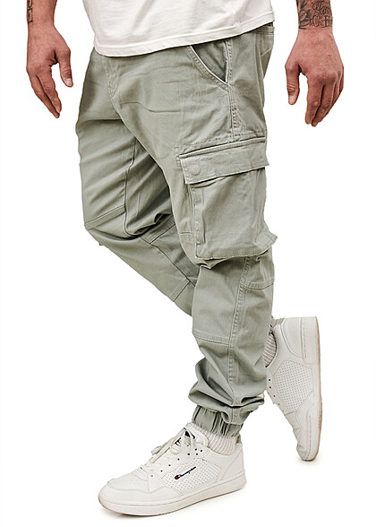 ONLY & SONS Herren Cargohose 6-Pockets Bndchen am Beinabschluss iron grau