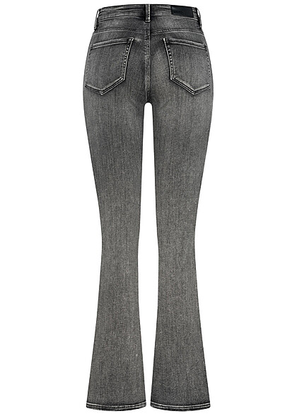 Vero Moda Damen NOOS Jeans Hose mit ausgestellten Beinen medium grau denim