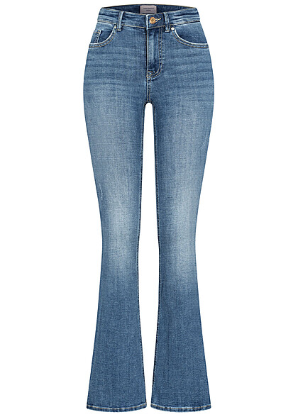 Vero Moda Damen NOOS Jeans Hose mit ausgestellten Beinen medium blau denim