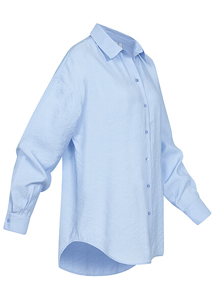 ONLY Dames NOOS Shirt met knopen blauw