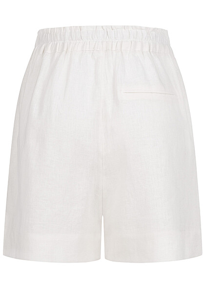 ONLY Dames NOOS Hoge Taille Shorts met elastische tailleband wit