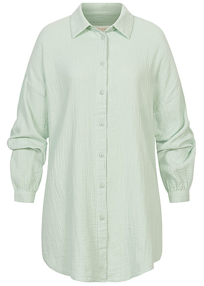 ONLY Dames NOOS Oversized Shirt met knopen groen