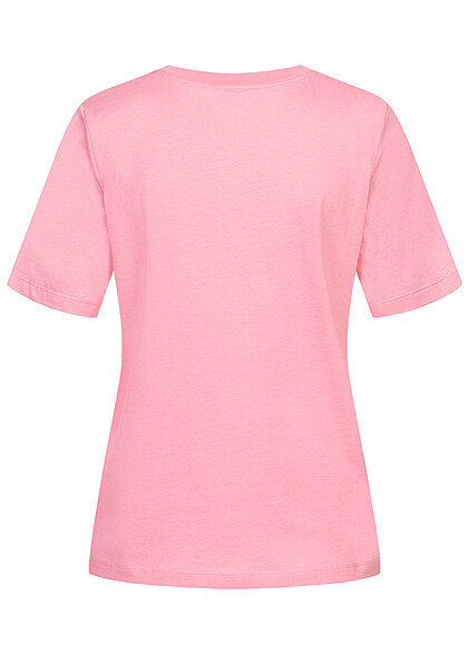 ONLY Dames NOOS Basic T-Shirt met ronde hals roze
