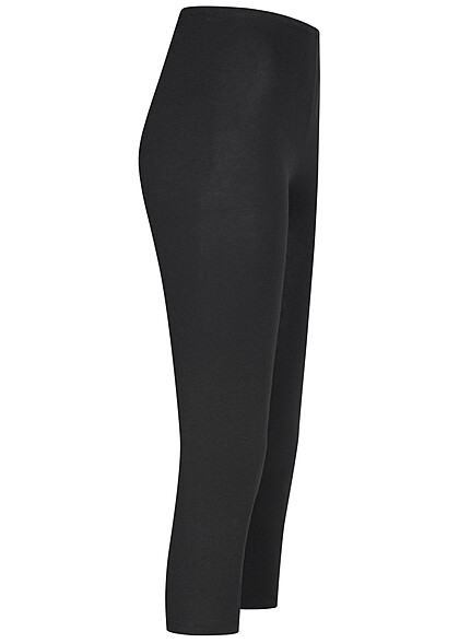 ONLY Dames 3/4 Legging met elastische tailleband zwart