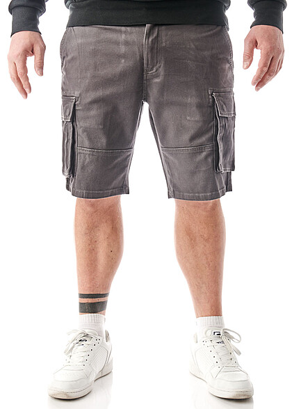 ONLY & SONS Herren Cargo Shorts mit 6-Pockets pinstripe dunkel grau