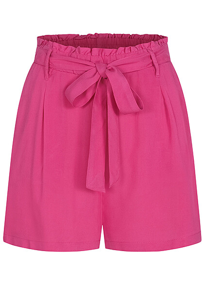 Fresh Made Dames Shorts met strikceintuur en 2 zakken roze