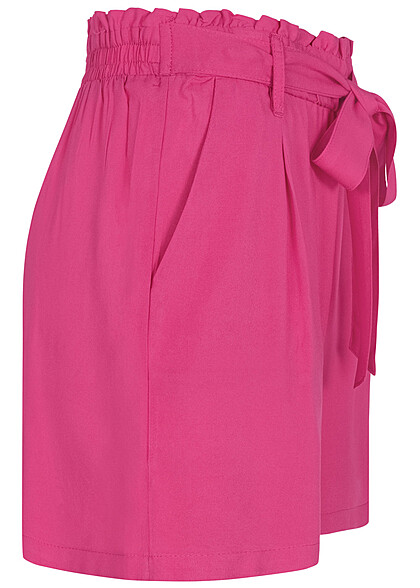 Fresh Made Dames Shorts met strikceintuur en 2 zakken roze