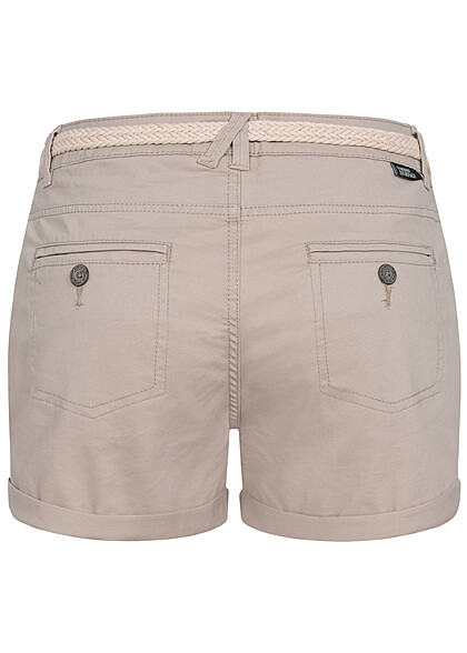 Urban Surface Dames Shorts met riem en 5-pockets beige