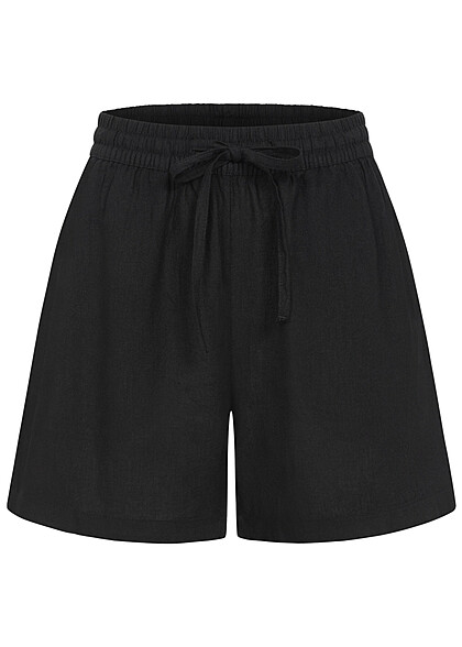 Vero Moda Damen NOOS Shorts mit Gummibund Tunnelzug und 2-Pockets schwarz