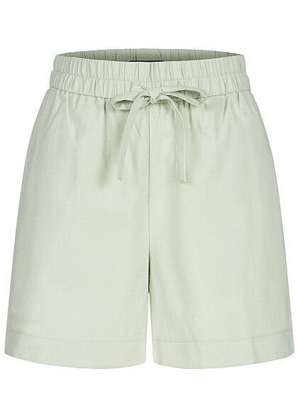 Vero Moda NOOS Shorts met elastische tailleband en tunnelkoord groen