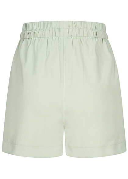 Vero Moda NOOS Shorts met elastische tailleband en tunnelkoord groen