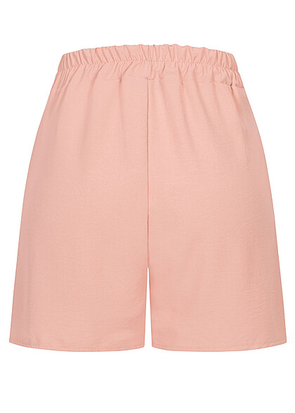 Cloud5ive Dames Shorts met elastische taille en strikceintuur roze