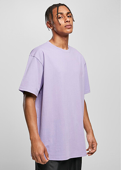 Urban Classics Heren Heavy Oversized T-Shirt met Ronde Hals lavendel
