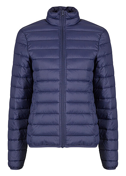 Urban Classics Dames Jacke Ultralichte Gewatteerde Jas met 2-Zakken marineblauw