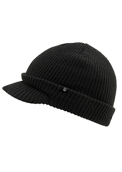 Brandit Heren US Shield Cap Gebreide Muts zwart