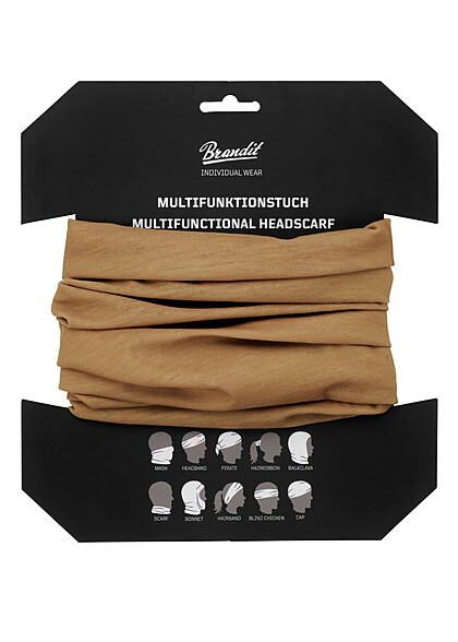 Brandit Multifunctioneel Sjaaltje Unisex Headgear camel bruin