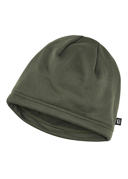 Brandit Fleece Cap Muts olive groen
