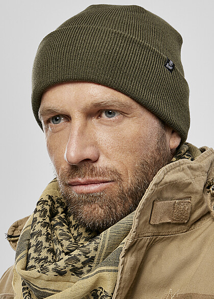 Brandit Beanie Gebreide Muts olive groen