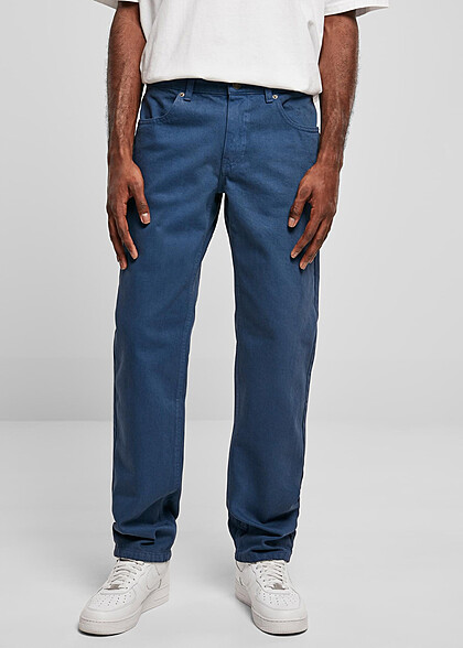 Urban Classics Herren Loose Fit Jeans Hose dunkel blau