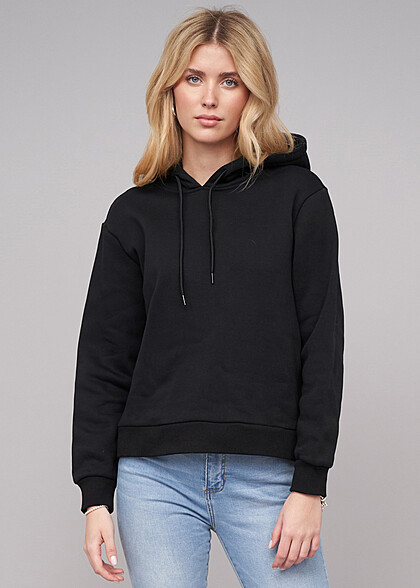 Cloud5ive Damen Hoodie mit The Ocean is Calling Backprint schwarz