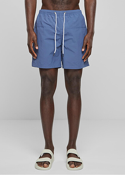 Urban Classics Herren Badehose Block Swim Shorts m. 2-Pockets vintage blau