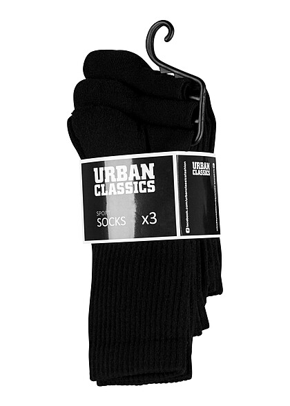 Urban Classics Basic Sport Socken im 3er Pack schwarz