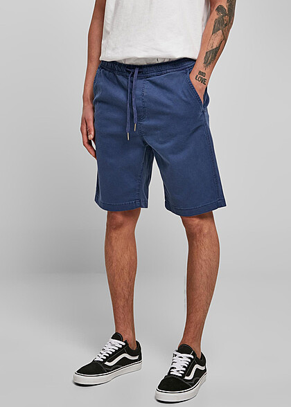 Urban Classics Herren Shorts mit Tunnelzug und 4-Pockets dunkel blau