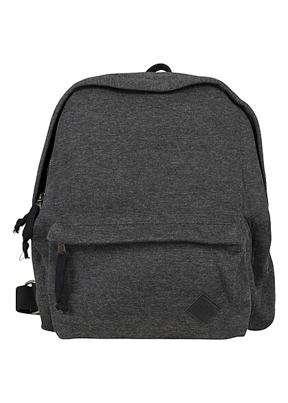 Urban Classics Sweat Backpack Rucksack mit Reißverschluss cream weiss melange