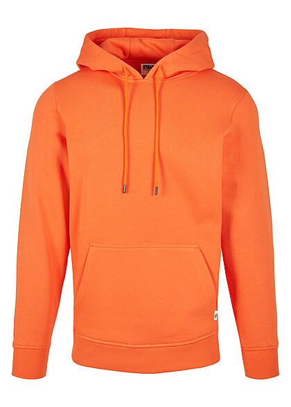 Urban Classics Herren Organic Basic Hoodie mit Kängurutasche mandarin orange