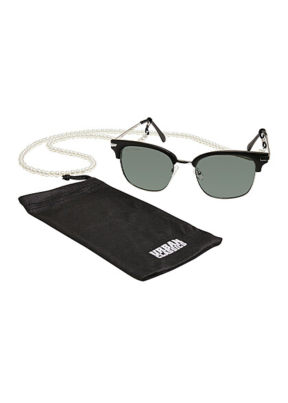 Urban Classics Sonnenbrille Crete mit Perlenkette schwarz grn