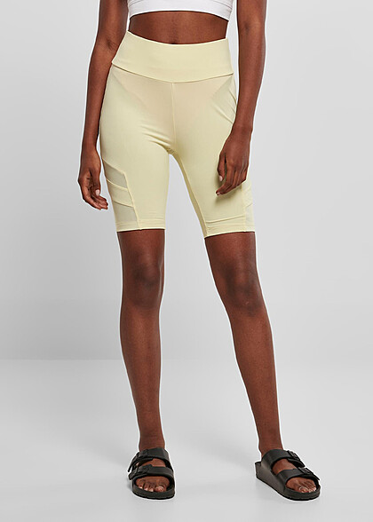 Urban Classics Dames Broek van Kunstleer met Zijdelingse Ritssluiting jaspergroen
