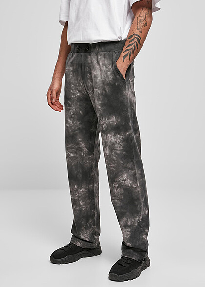 Urban Classics Heren Broek Joggingbroek met 2 Zakken en Elastische Tailleband donkergrijs