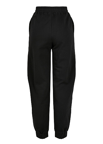 Urban Classics Dames Organische High Waist Joggingbroek met 2 Zakken zwart