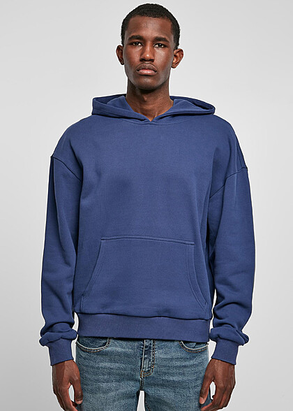 Urban Classics Herren Ultra Heavy Hoodie mit Kängurutasche space blau