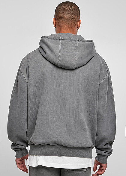 Urban Classics Heren Heavy Terry Hoodie met Kangoeroezak darkshadow donkergrijs